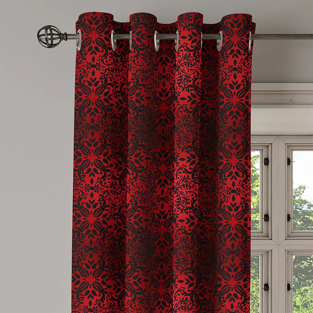 Ösenvorhang Vermilion 2er-Set 260cm | Rot