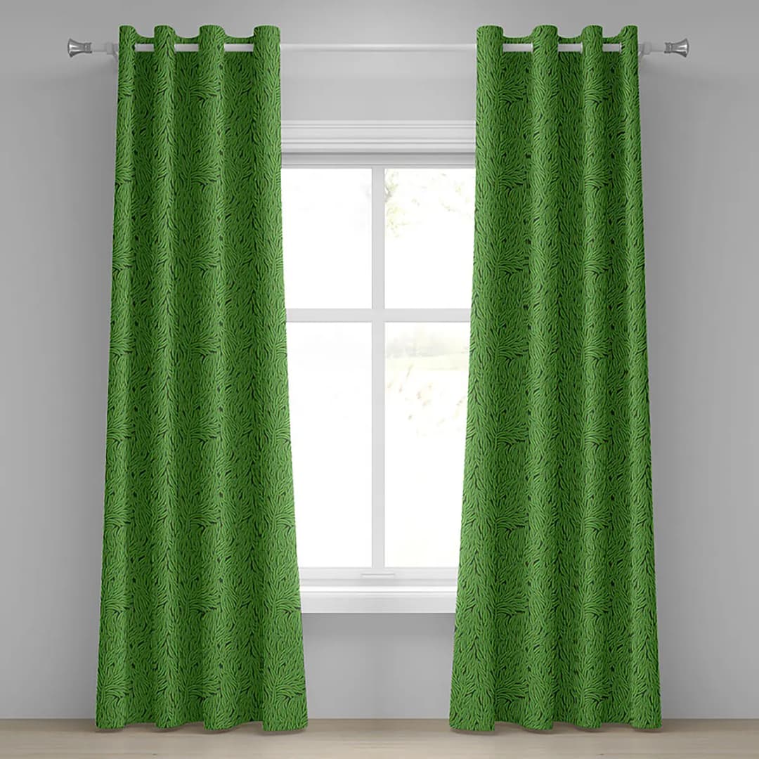 Ösenvorhang Grass 2er-Set 260cm Grün/Grasgrün | Grün