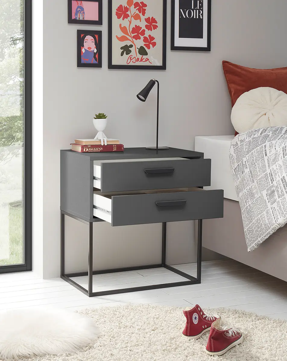 Nachtkommode Aggie | Grau