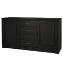Sideboard Glatt Typ A | Schwarz