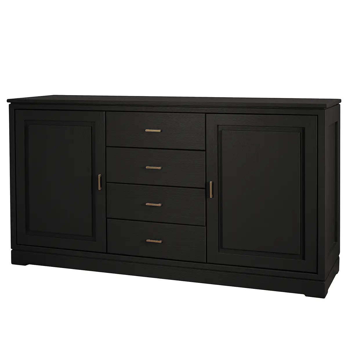Sideboard Glatt Typ A | Schwarz