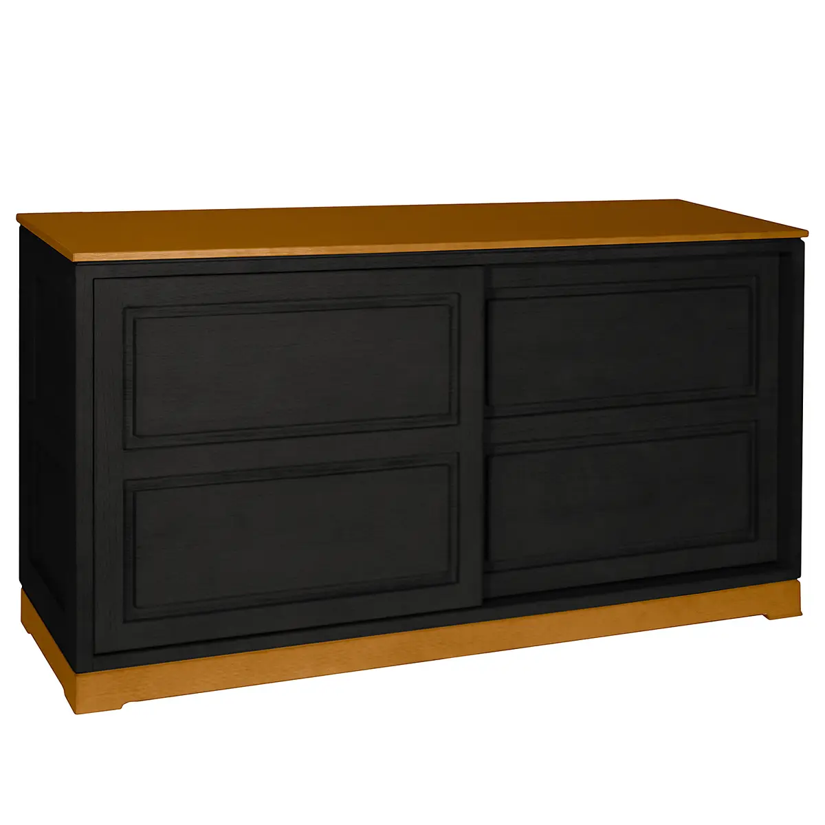 Sideboard Geriffelt Typ E | Schwarz