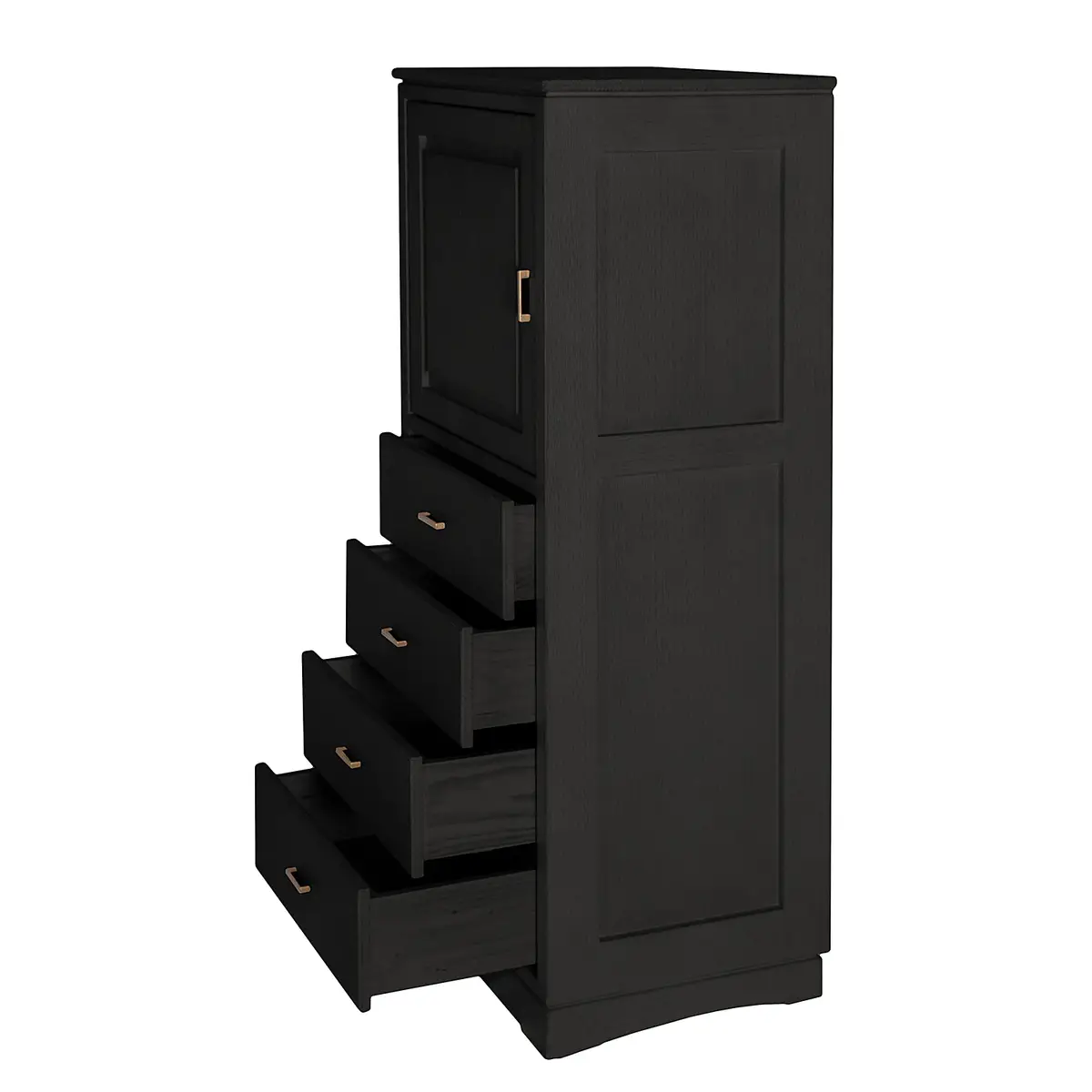 Highboard Glatt | Schwarz