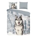 Biber-Bettwäsche Husky | Grau