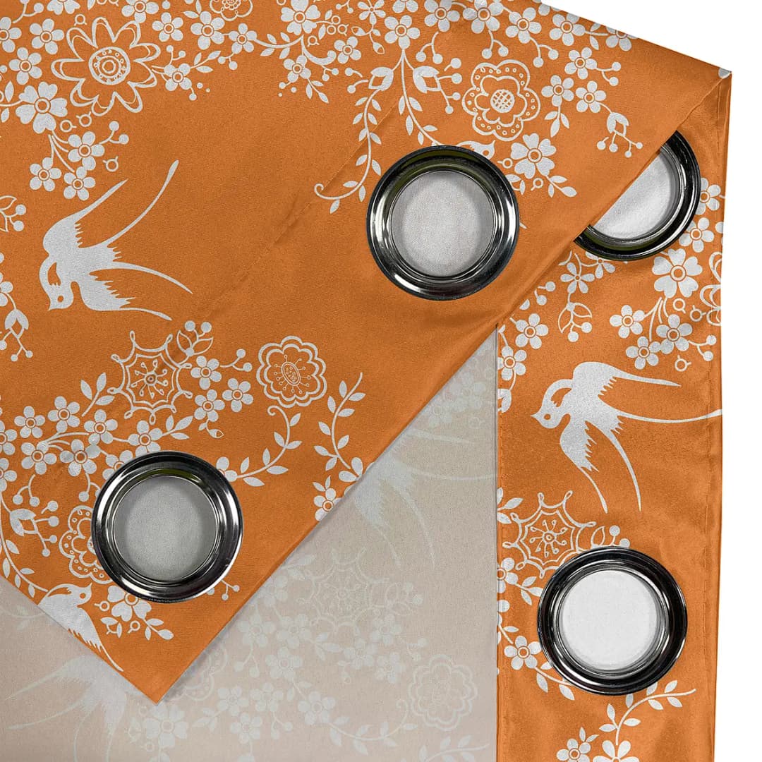Ösenvorhang Dove 2er-Set 245cm Gold/Orange | Gold