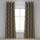 Ösenvorhang Mandala Flowers 2er-Set 245cm | Mehrfarbig