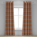 Ösenvorhang Zig Zag 2er-Set 245cm Multicolor | Mehrfarbig