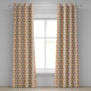 Ösenvorhang Maple Leaves 2er-Set 260cm Gelb/Gelb/Orange | Gelb