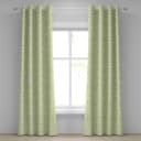 Ösenvorhang Orme Blätter 2er-Set 260cm Beige/Limette/Creme | Beige