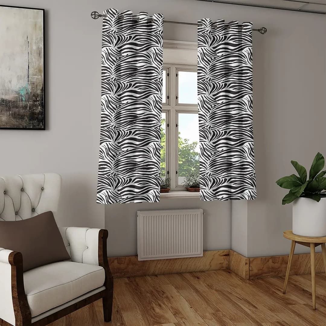 Ösenvorhang Zebra | Mehrfarbig