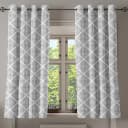 Ösenvorhang Visual Squares 2er-Set 175cm | Mehrfarbig