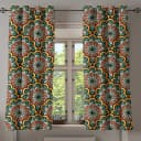 Ösenvorhang Mandala Flowers | Mehrfarbig
