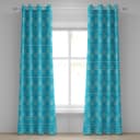 Ösenvorhang Hamsa 2er-Set 225cm Blau/Hellblau | Blau