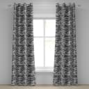 Ösenvorhang Zebra 2er-Set 225cm | Mehrfarbig
