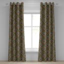 Ösenvorhang Mandala Flowers 2er-Set 225cm | Mehrfarbig