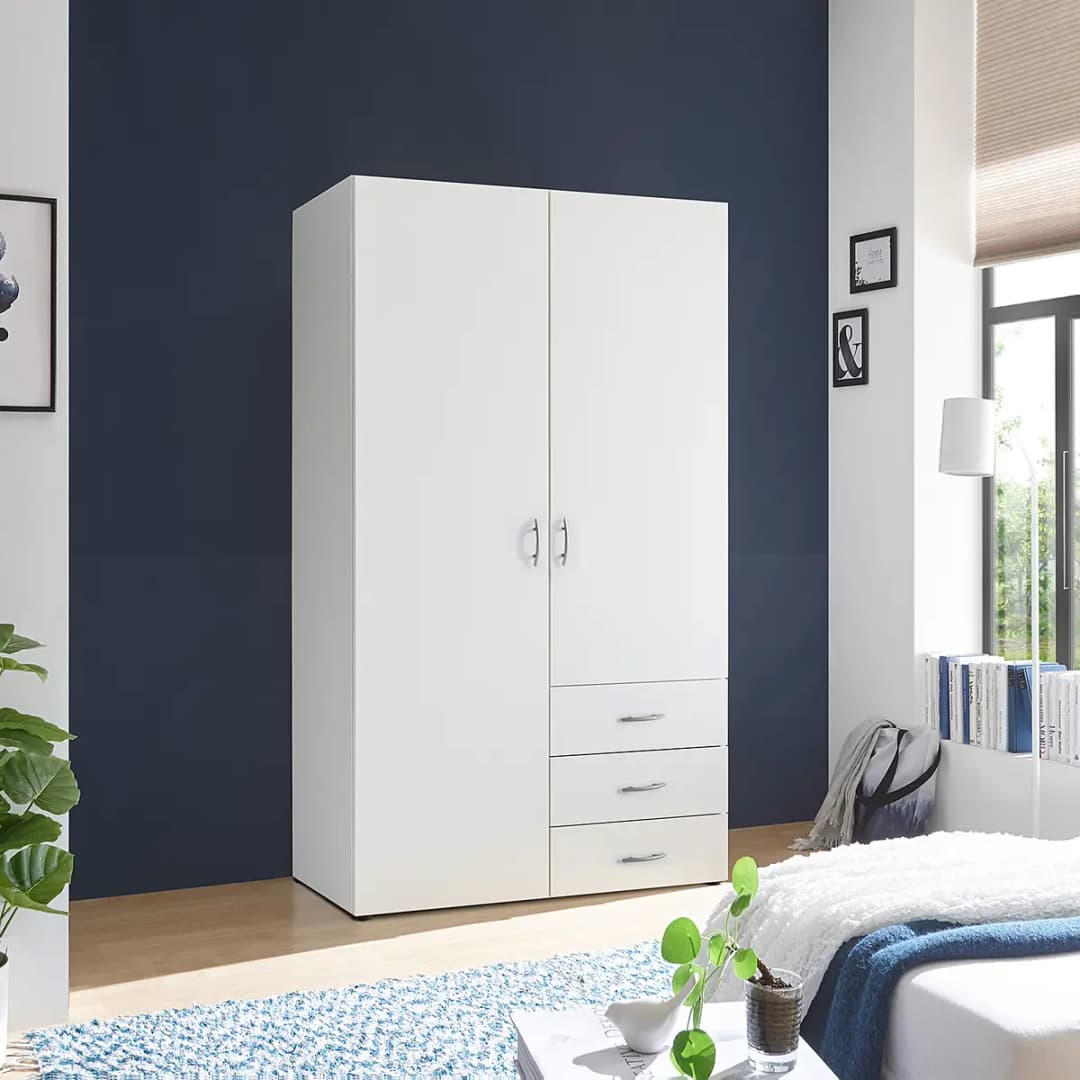 Drehtürenschrank Hewitts | Weiß