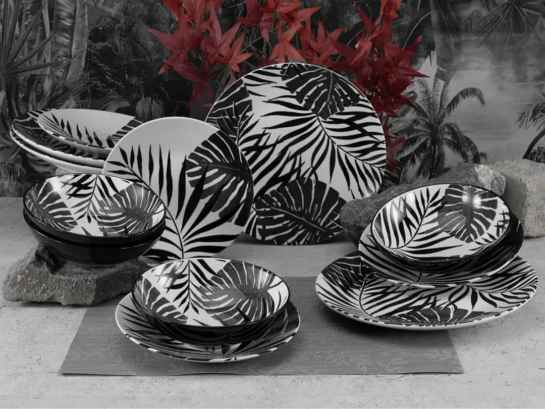 Tafelservice Tropicana | Schwarz