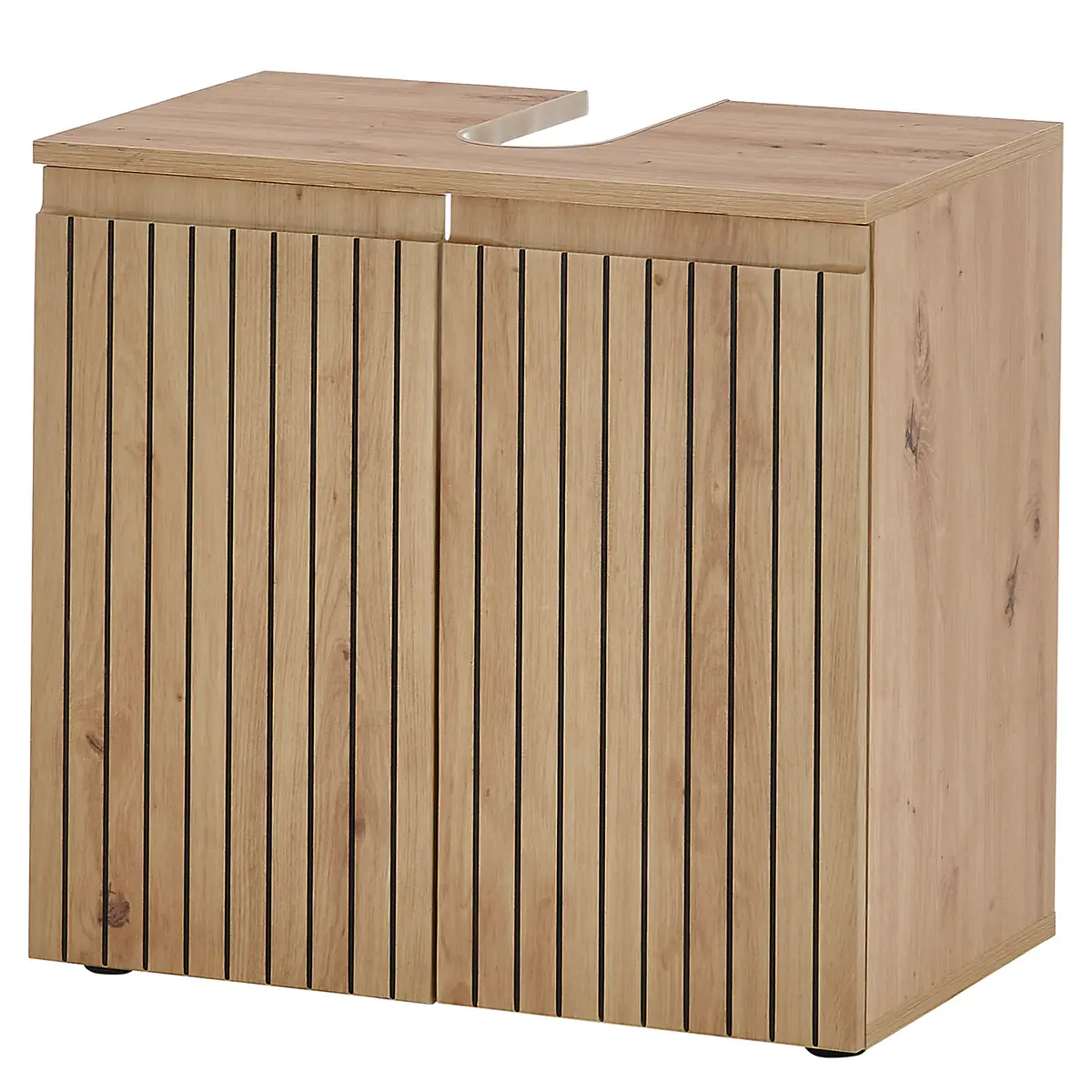Waschbeckenunterschrank Türen 60cm Braun/Eiche Artisan Dekor