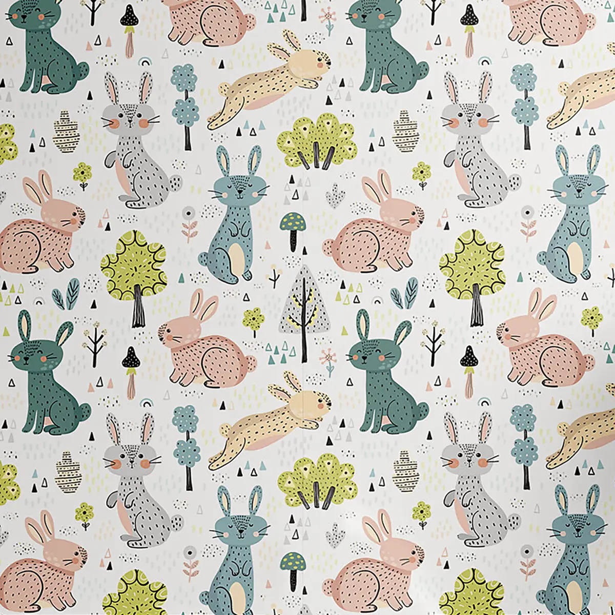 Tapete Jungle Cartoon 90cm | Mehrfarbig