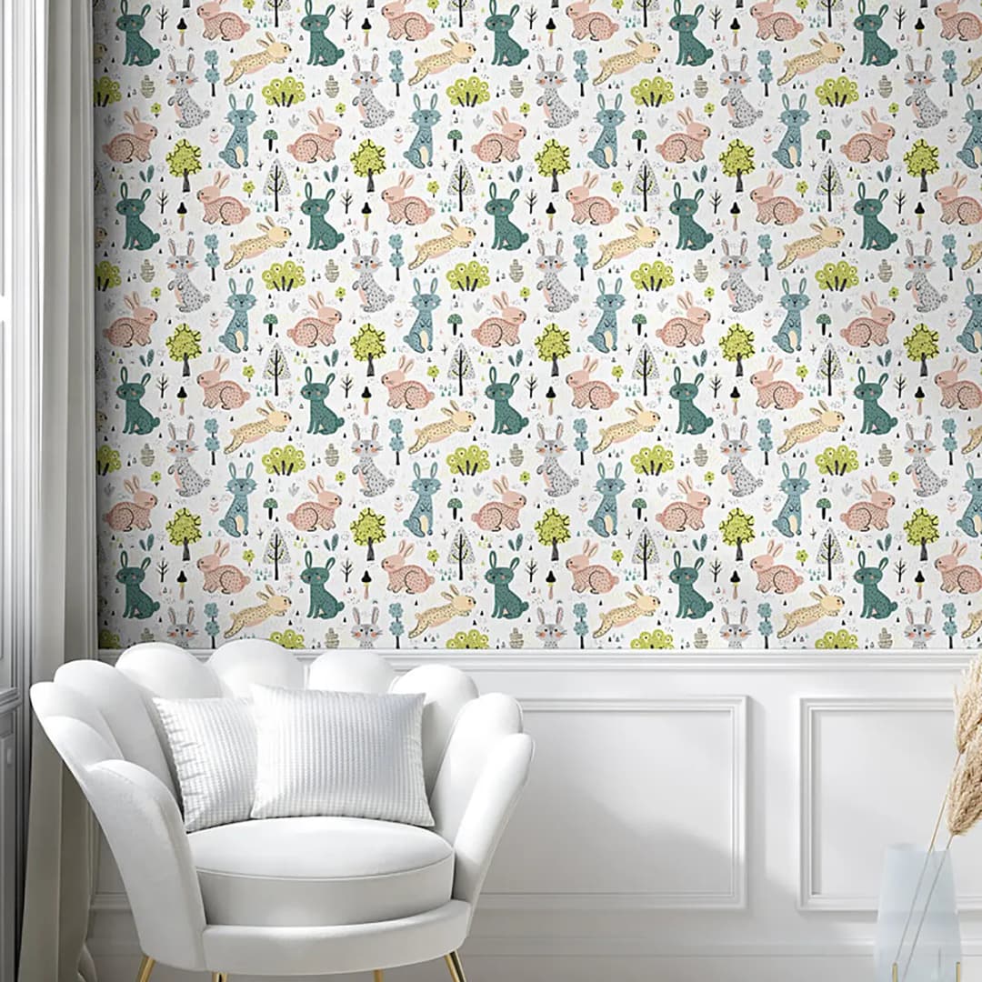 Tapete Jungle Cartoon 90cm | Mehrfarbig