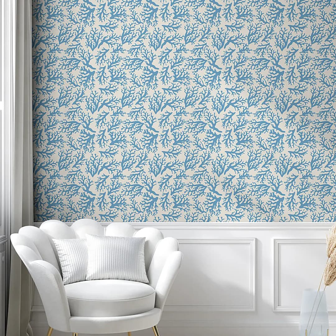 Tapete Maritime Korallen 250cm | Beige