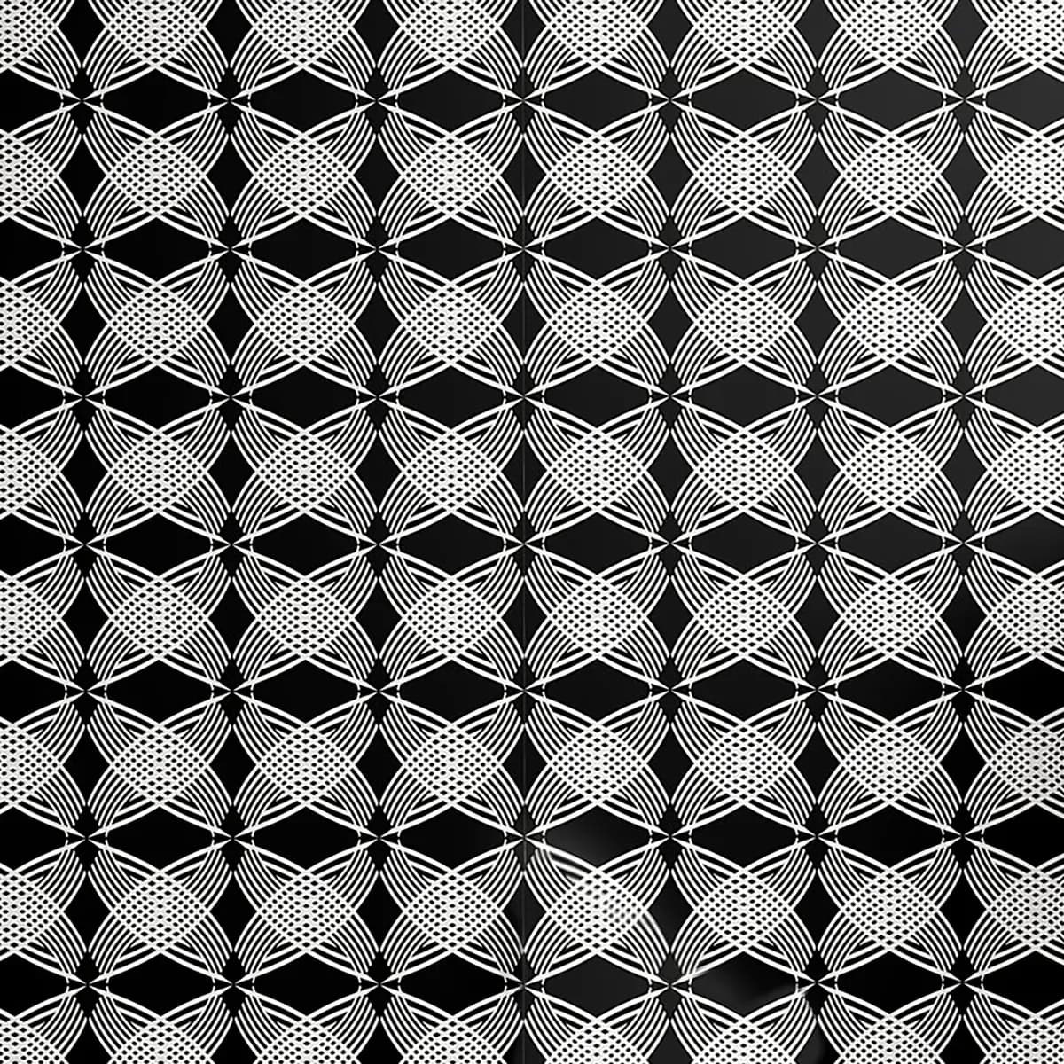 Tapete Black and White Circle 90cm | Schwarz