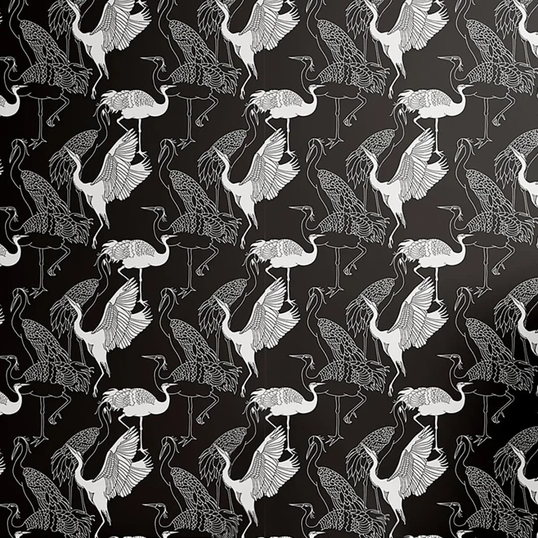 Tapete Crane 180cm | Schwarz