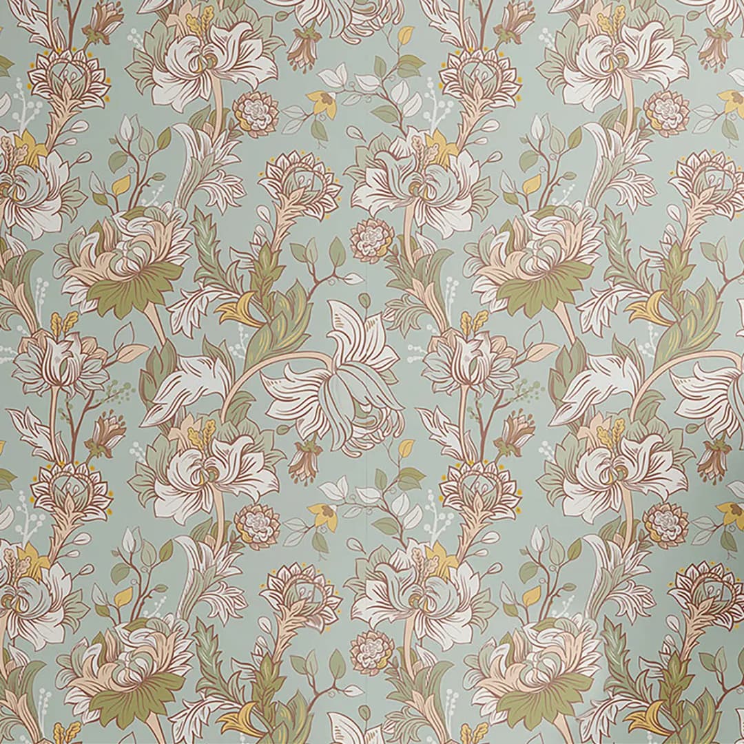 Tapete Blumen | Mehrfarbig