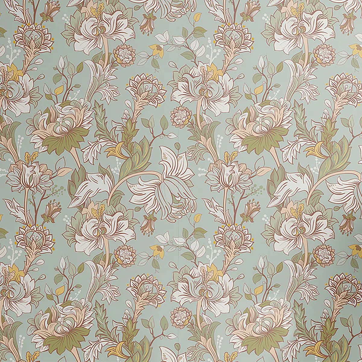 Tapete Blumen | Mehrfarbig