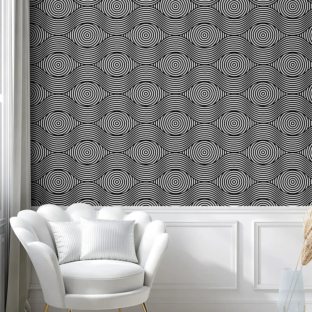 Tapete Psychedelic 90cm | Mehrfarbig