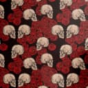 Tapete Skulls and Roses 90cm | Schwarz