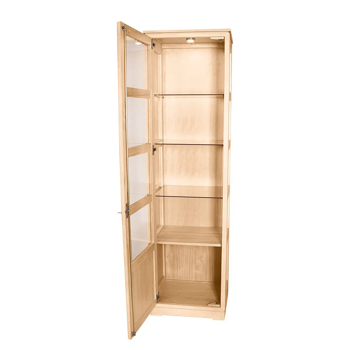 Vitrinenschrank Glatt Typ A | Braun