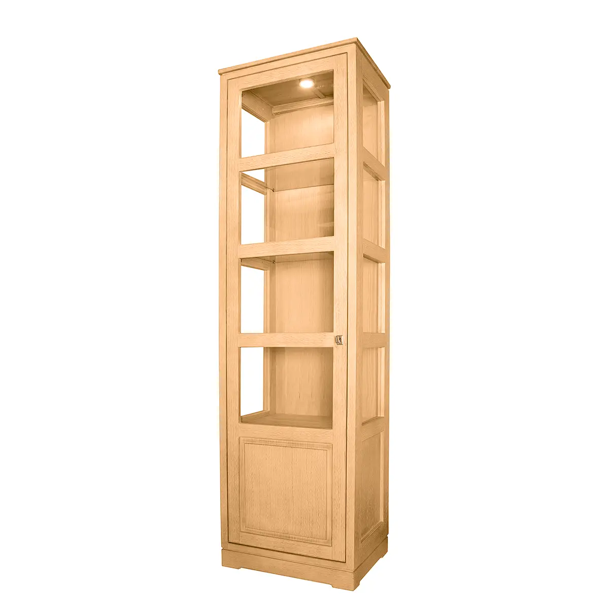 Vitrinenschrank Glatt Typ A | Braun