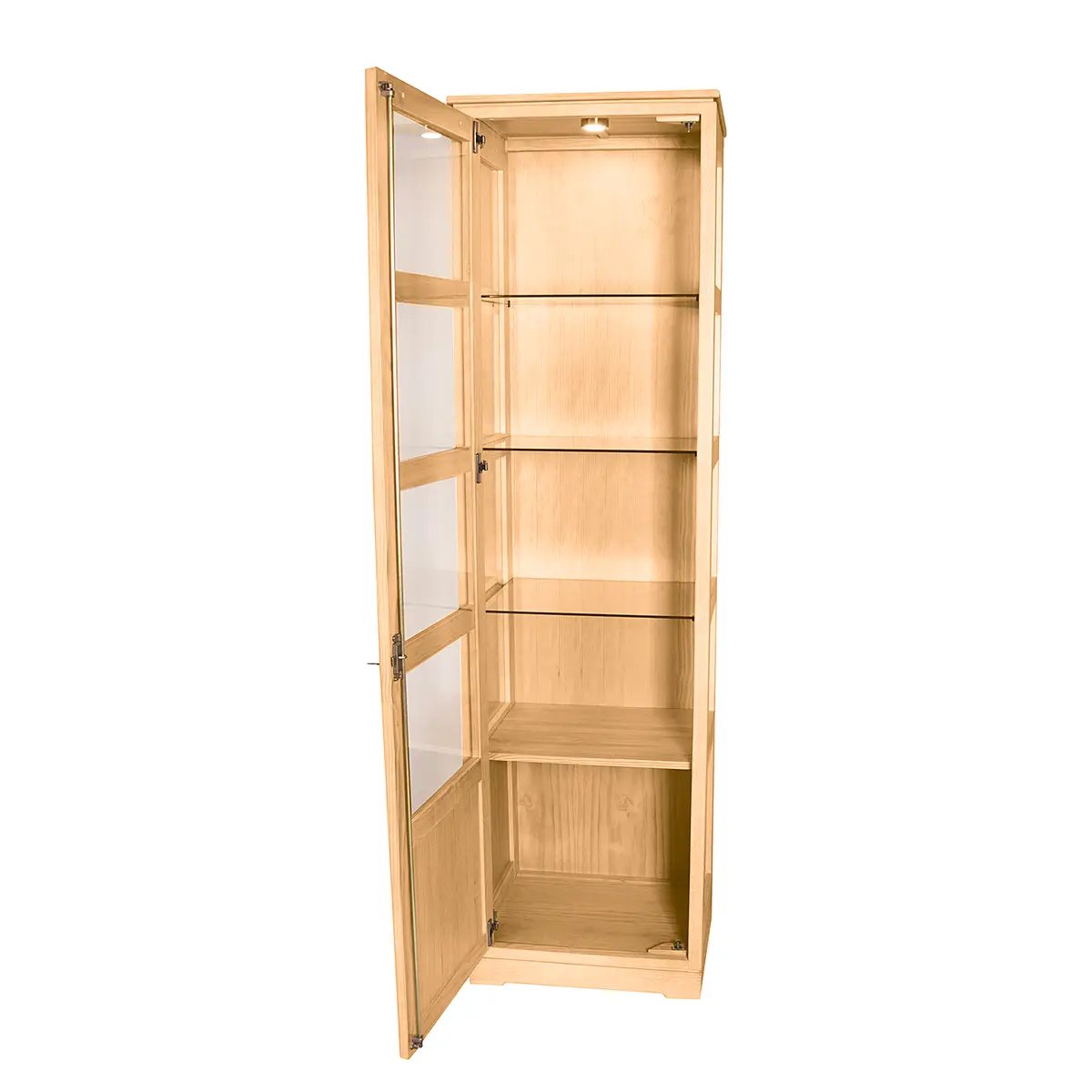 Vitrinenschrank Glatt Typ A | Braun