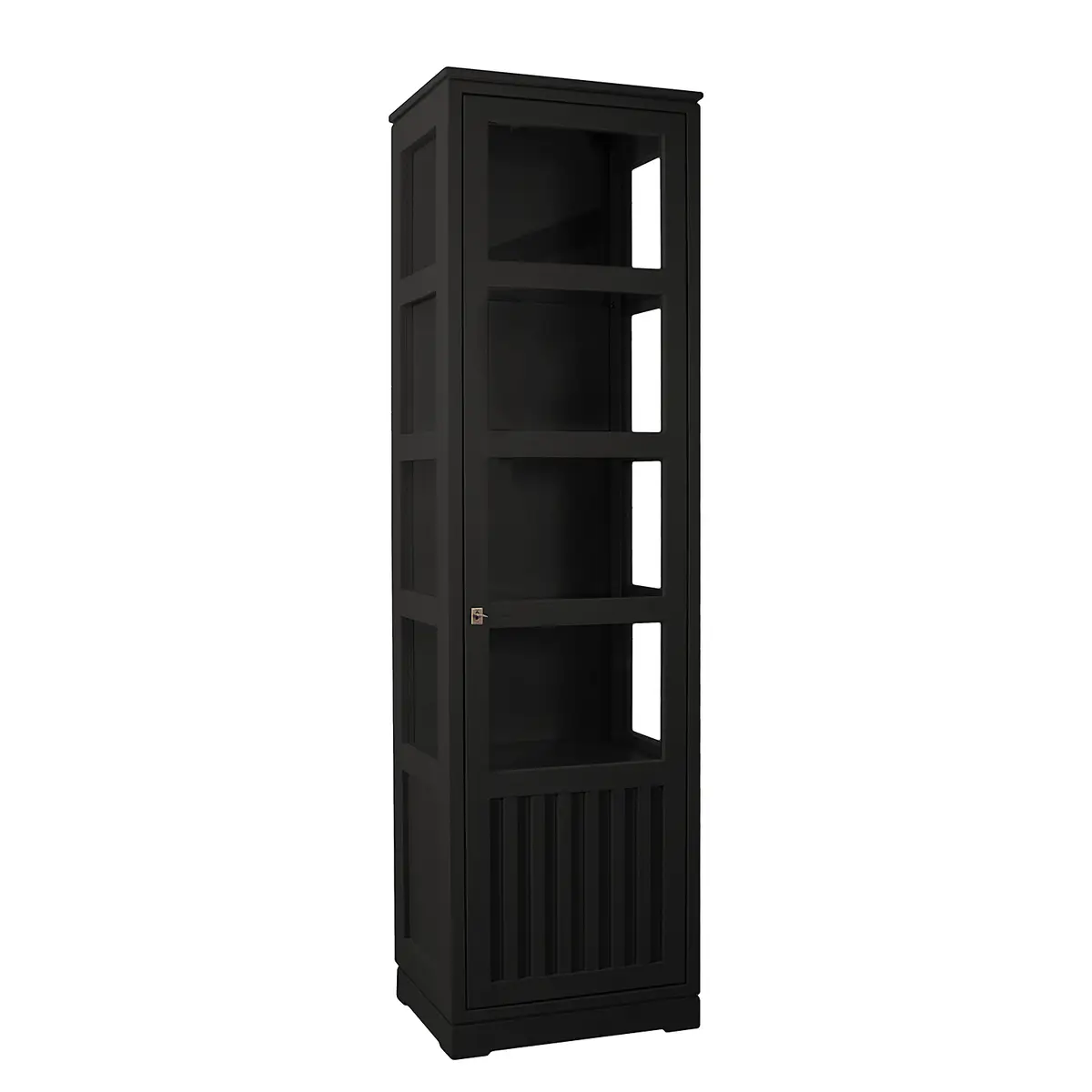 Vitrinenschrank Geriffelt Typ A | Grau