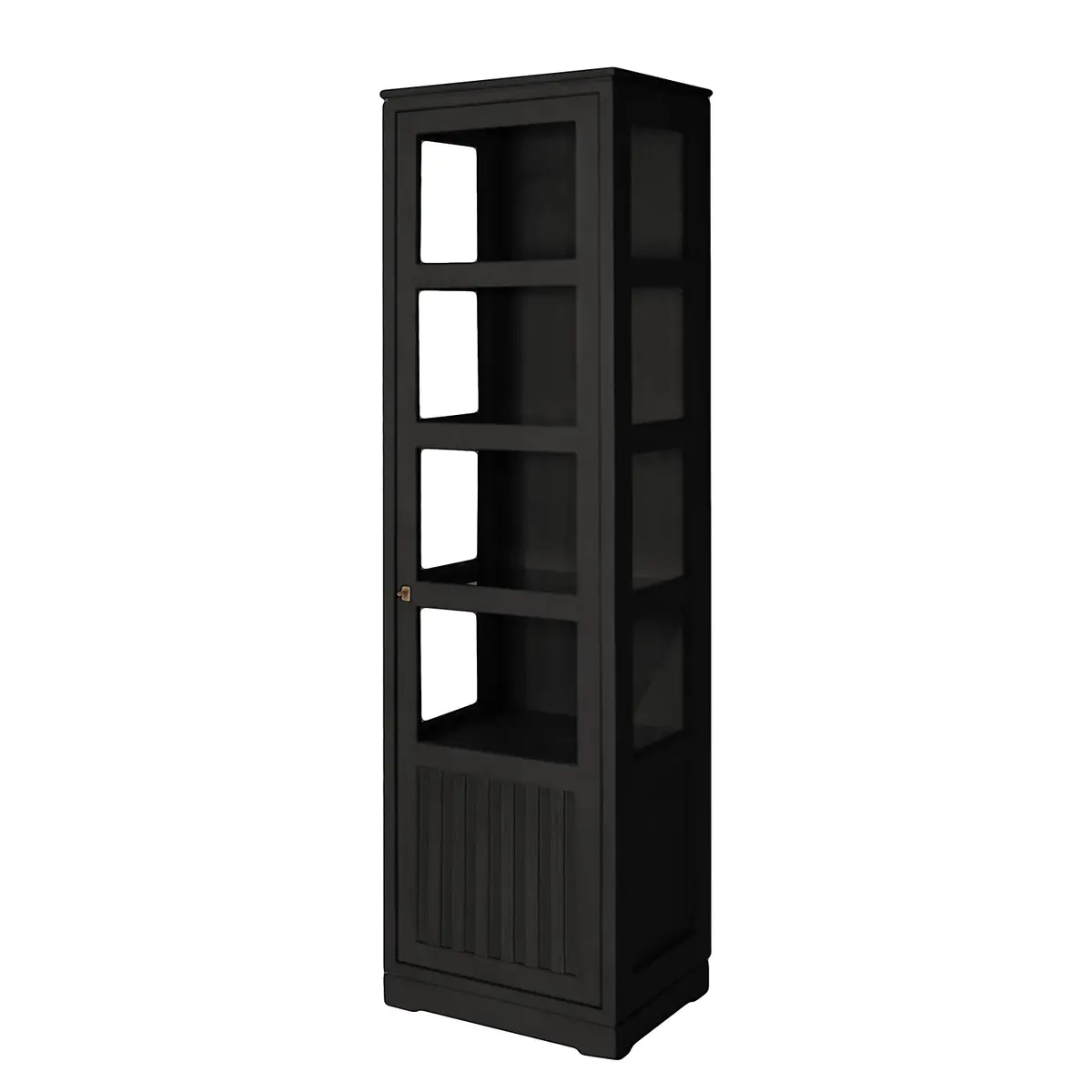 Vitrinenschrank Geriffelt Typ A | Grau
