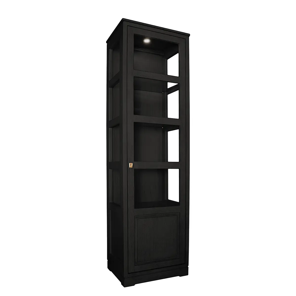 Vitrinenschrank Glatt Typ A | Schwarz
