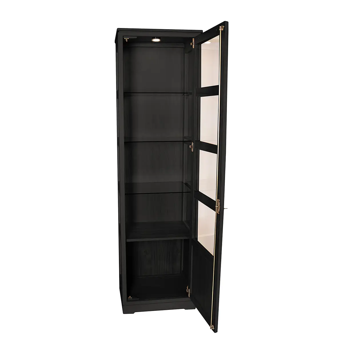 Vitrinenschrank Glatt Typ A | Schwarz