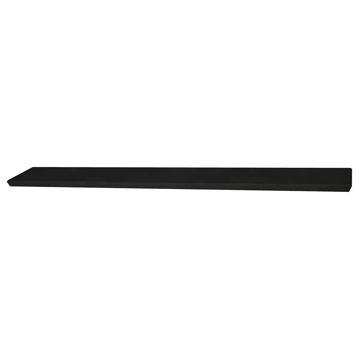 Wandregal Pinie Massiv, gebürstet Schwarz/Schwarz 140cm