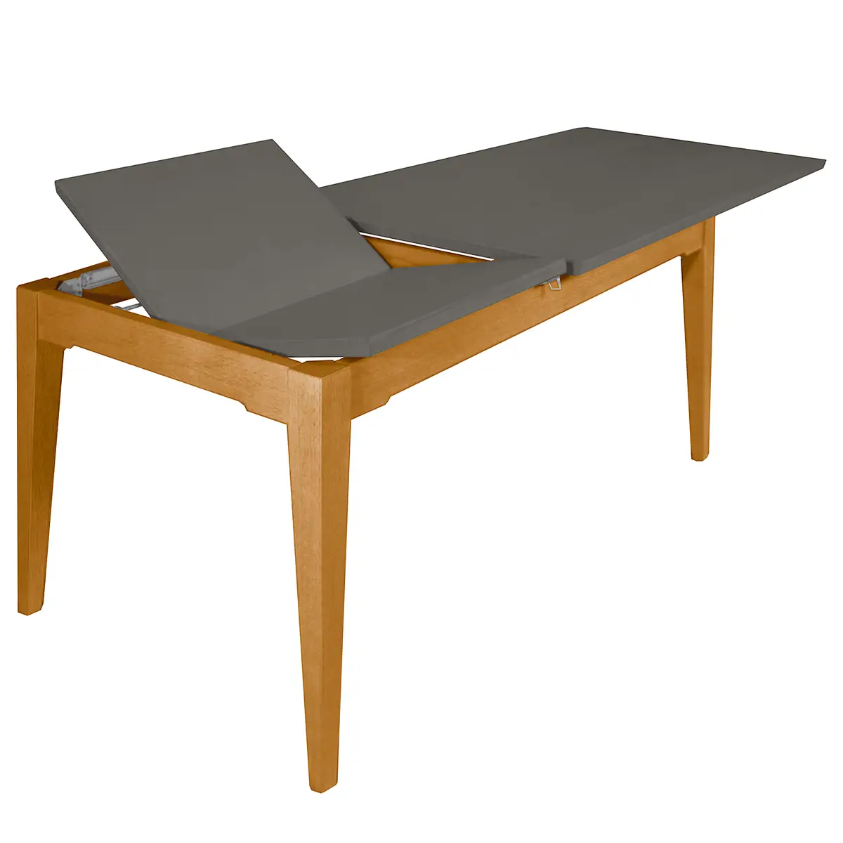 Ausziehbarer Esstisch 140cm Grau/Grau/Pinie Braun | Holztöne