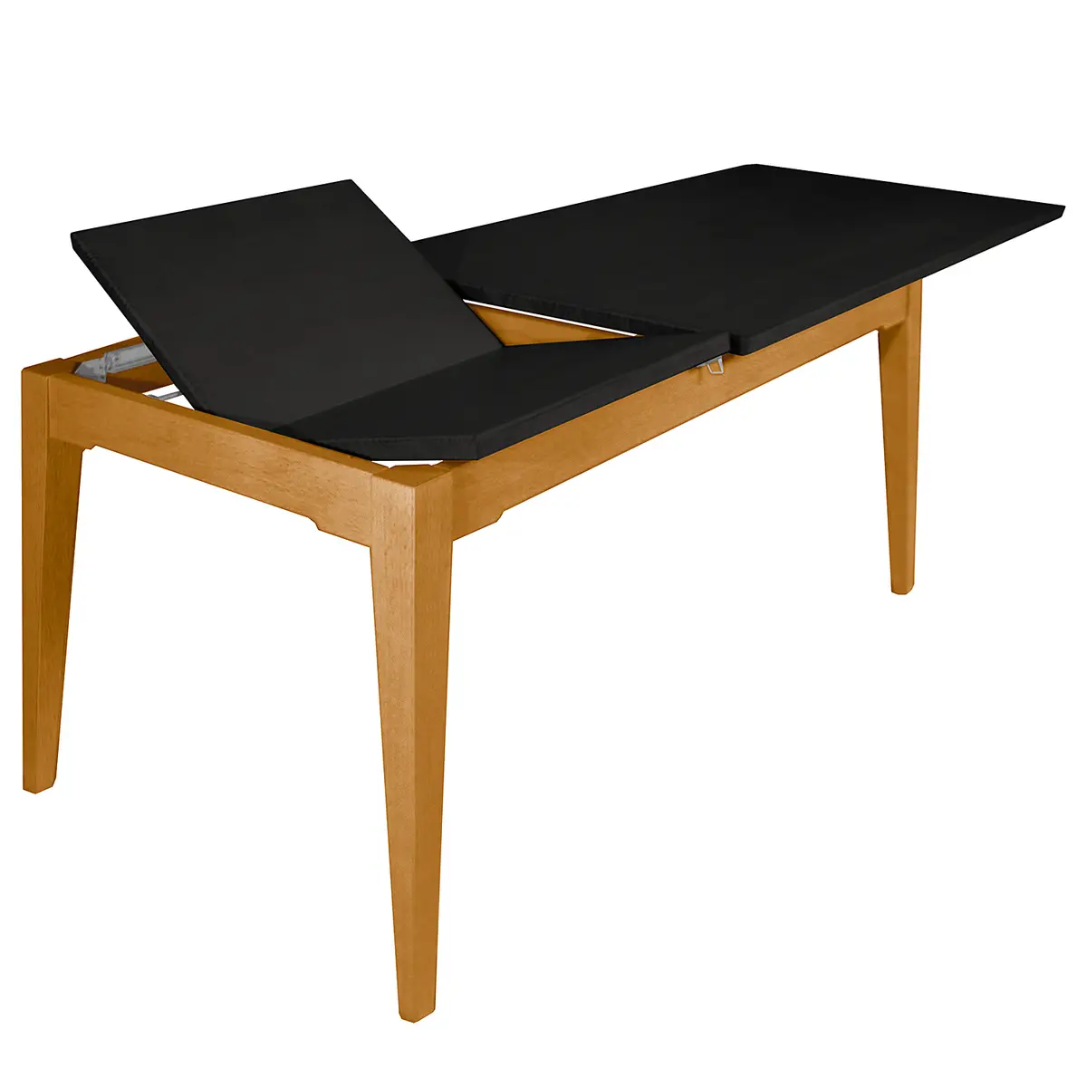 Ausziehbarer Esstisch 180cm Schwarz/Schwarz/Pinie Braun