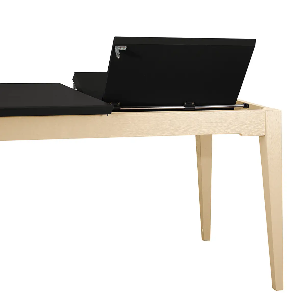 Ausziehbarer Esstisch 180cm Schwarz/Schwarz/Pinie Creme