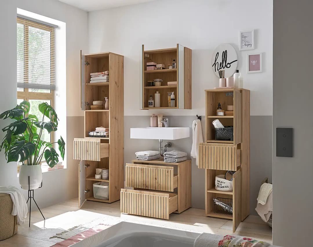 Badezimmerset 4-teilig Typ B | Braun