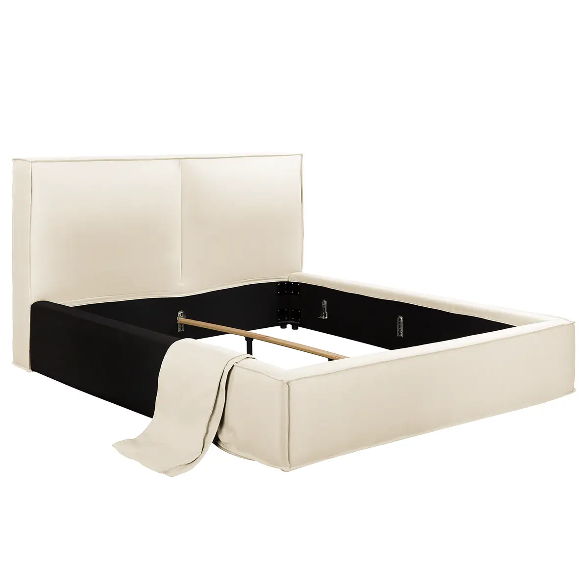 Wechselbezug Polsterbett 160 x 200cm Beige/Creme | Beige