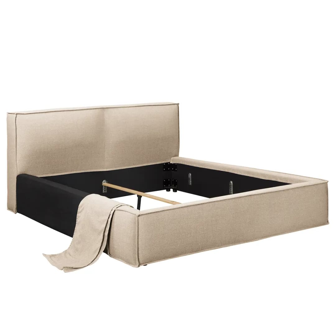 Wechselbezug Polsterbett | Beige