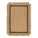 Juteteppich Grace Beige/Olivgrün 120 x 170cm | Mehrfarbig