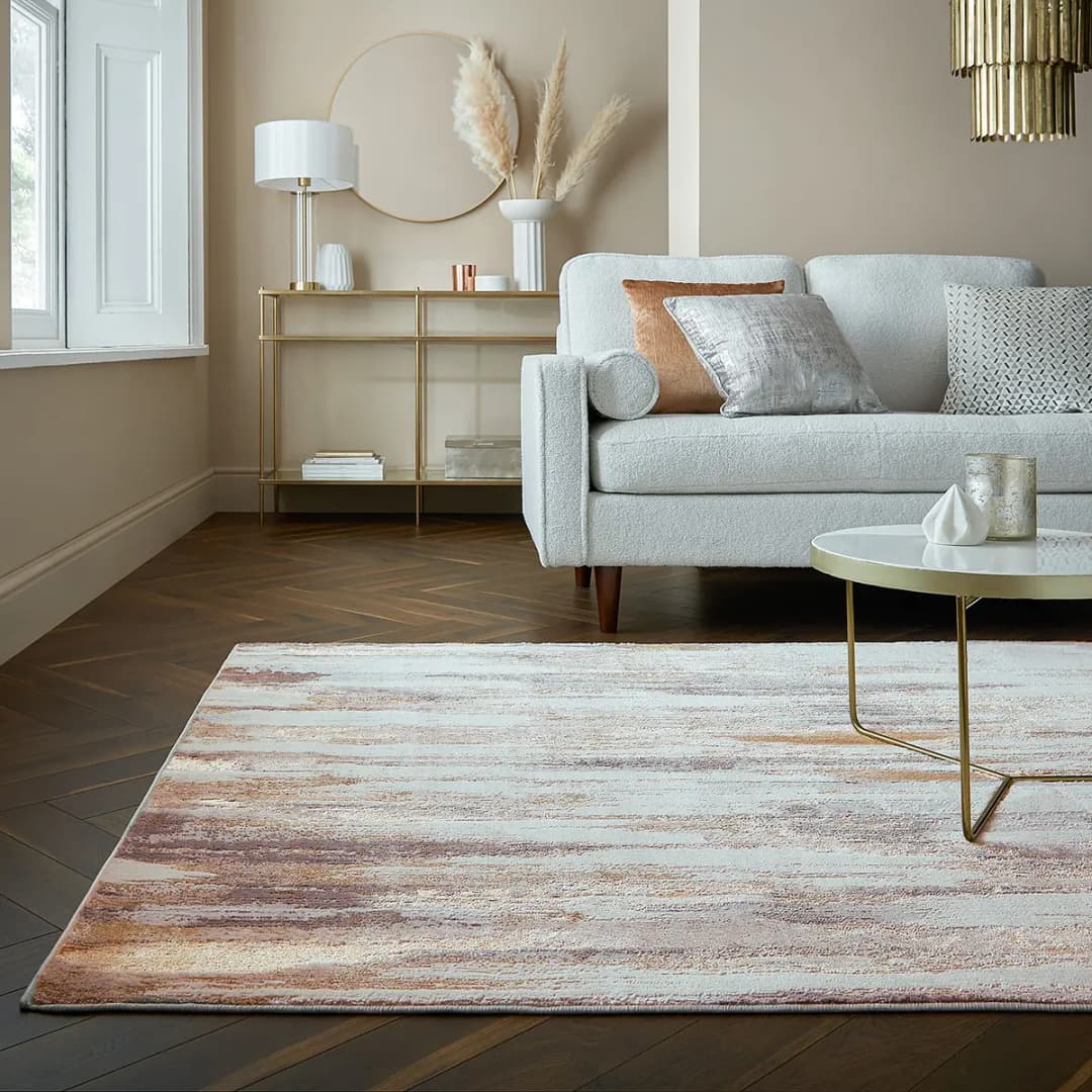 Kurzflorteppich Gleam Beige/Beige 80 x 150cm Webstoff | Beige