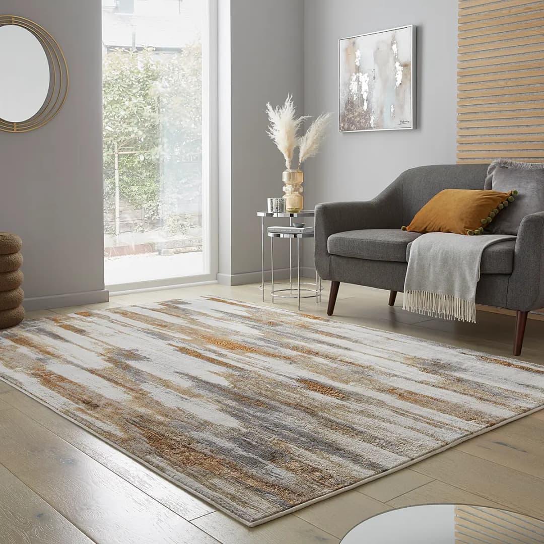 Kurzflorteppich Gleam Beige/Beige 80 x 150cm Webstoff | Beige
