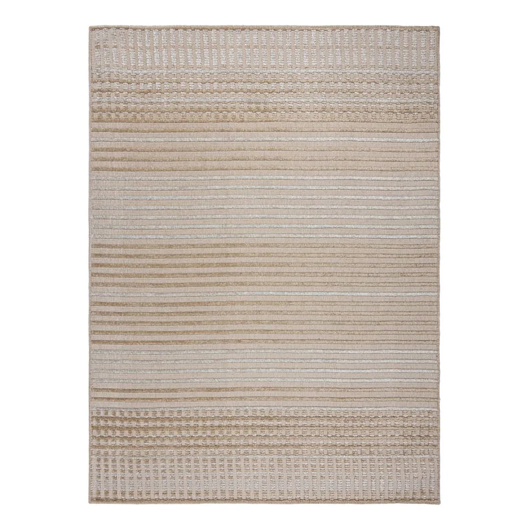 Kurzflorteppich Elton Stripe Beige/Beige 200 x 320cm | Beige