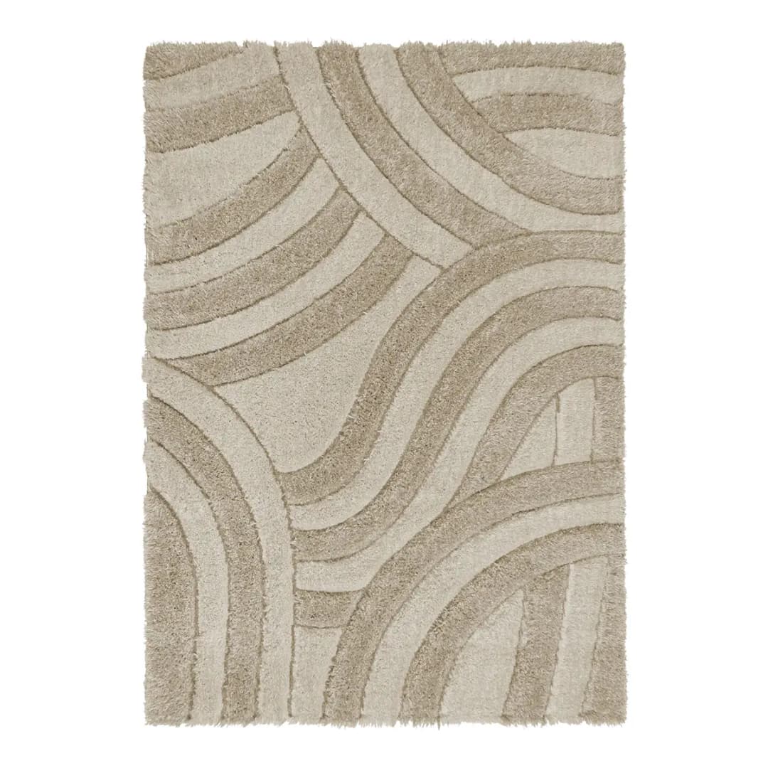 Hochflorteppich Velvet Carved | Beige